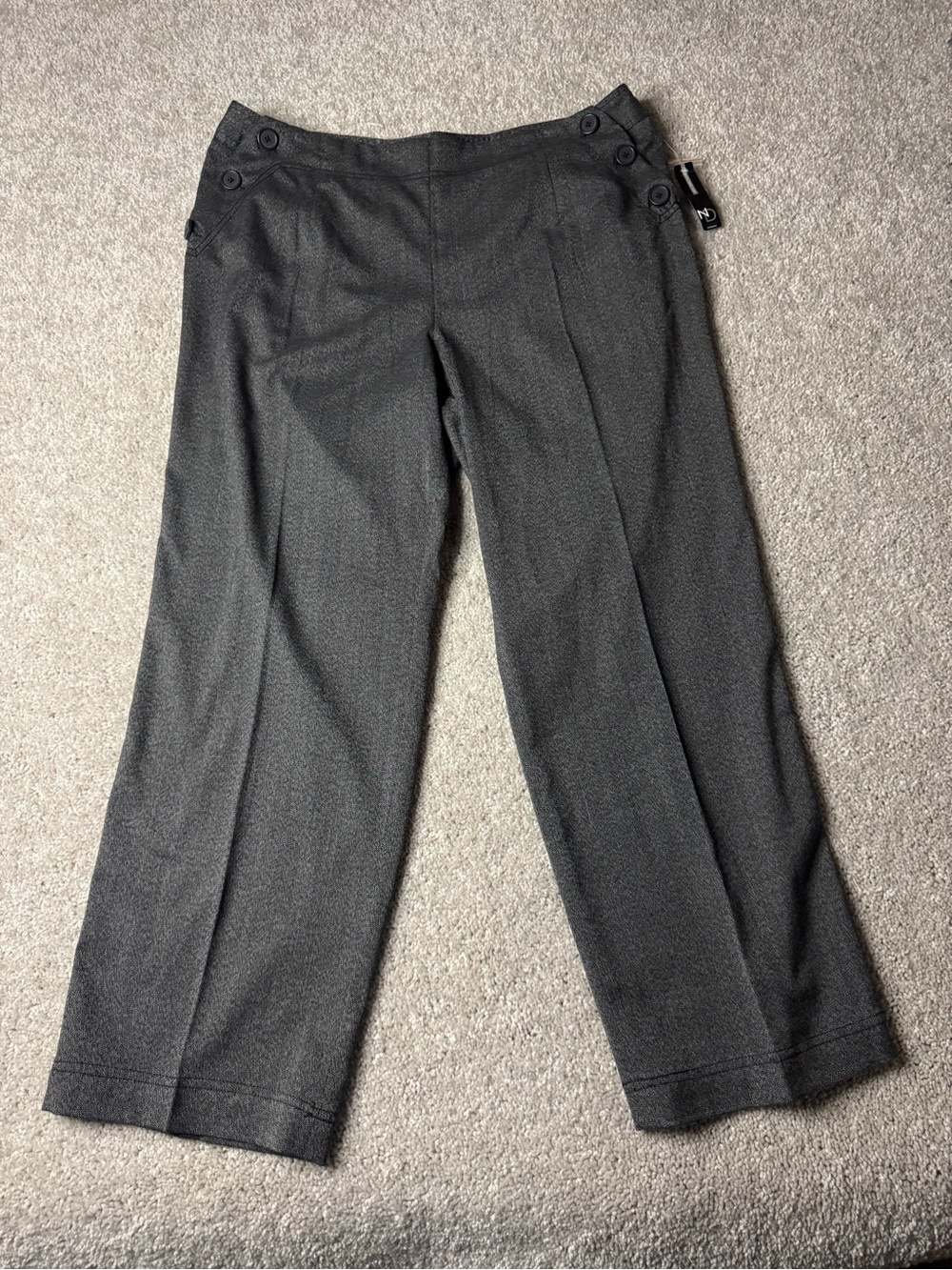 new directions Women's Charcoal Gray Dress Trousers